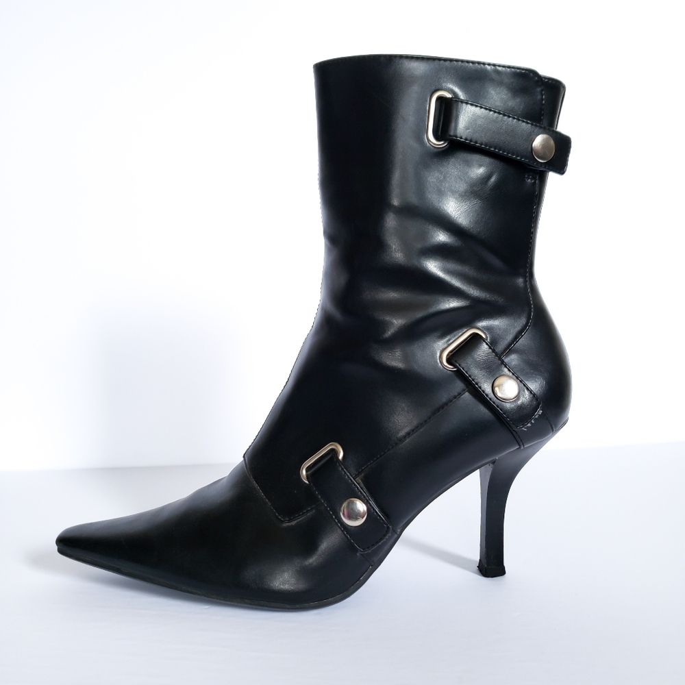 Predictions Black Pointed Toe Ankle Boots Booties
